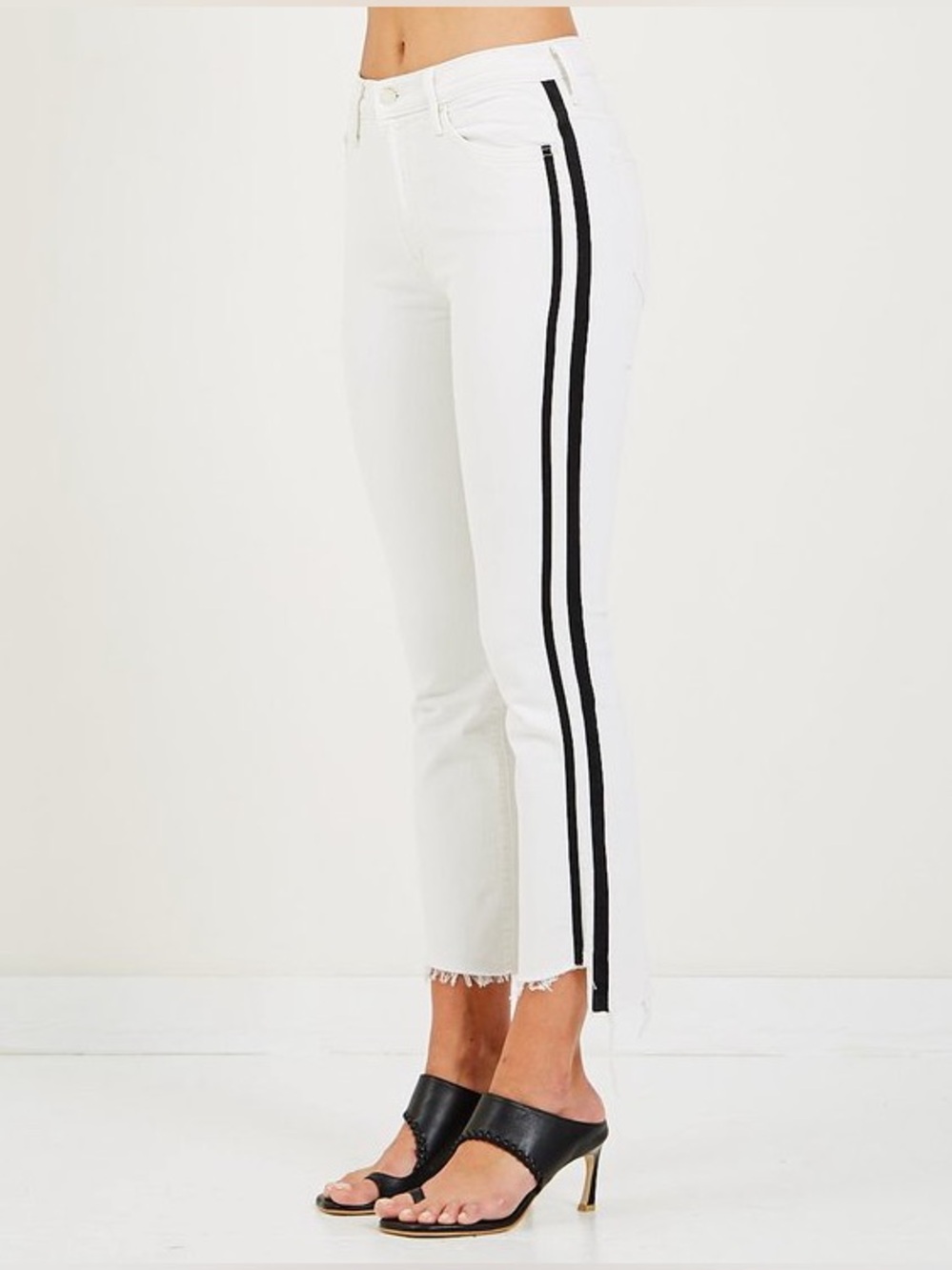 MOTHER Whipping the Racer Insider Crop Step Fray Jeans Size 27 - Picture 4 of 12